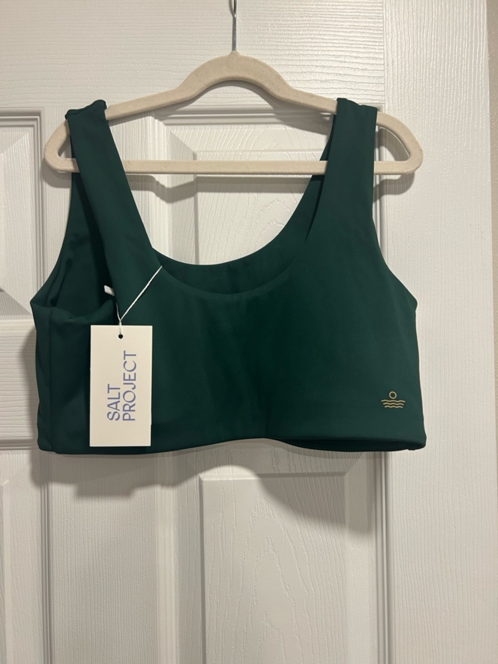 Everyday Scoop Neck Bralette in Dark Green - Picture 4 of 5